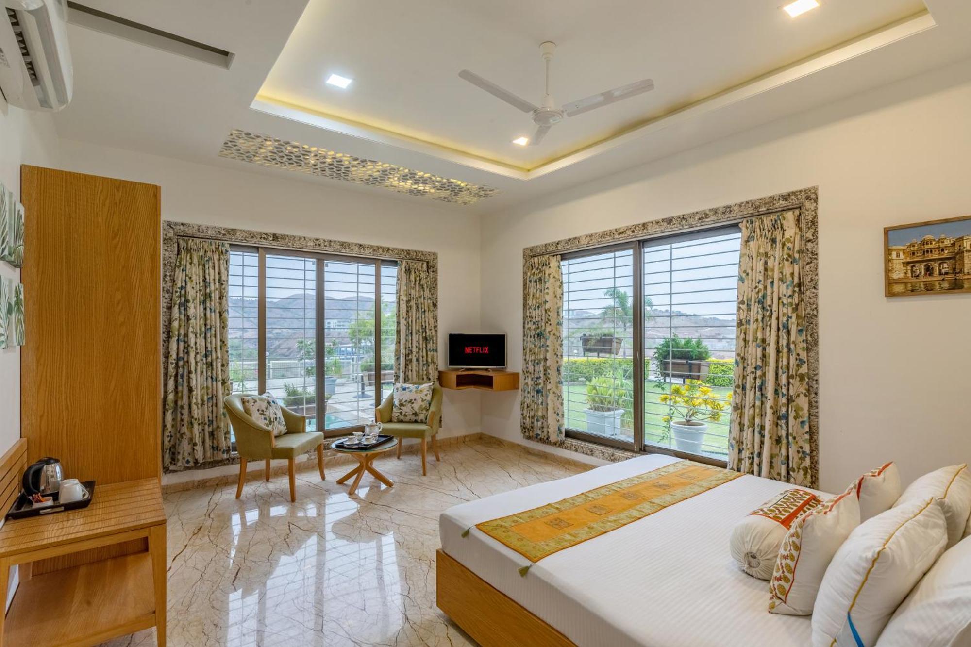 Elivaas Shourya Celesta Luxe 3bhk With Pvt Pool, Villa Udaipur